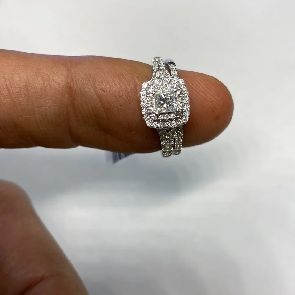 NEW 14K Gold Diamonds Bridal Set - Picture 4 of 7